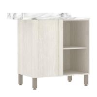 Balcão De Cozinha Com Tampo 95 Cm 1 Porta Linea Luciane Pátina Ff-avelã Ff