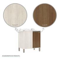 Balcão De Cozinha Com Tampo 95 Cm 1 Porta Linea Luciane Pátina Ff-avelã Ff - 5