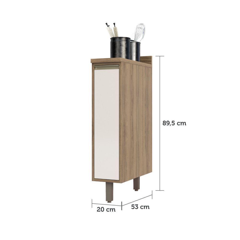 Balcão e Tampo 20 Cm De Abrir 1 Prateleira Mel Vanill e O - 3