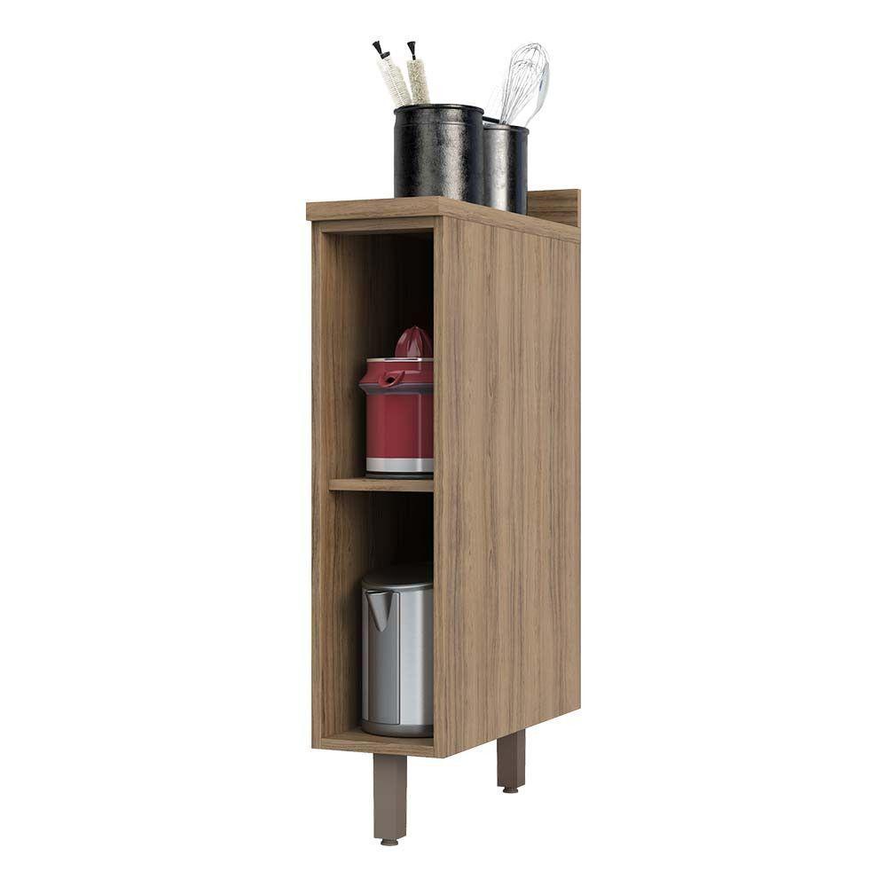 Balcão e Tampo 20 Cm De Abrir 1 Prateleira Mel Vanill e O - 5