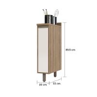 Balcão e Tampo 20 Cm De Abrir 1 Prateleira Mel Vanill e O - 3