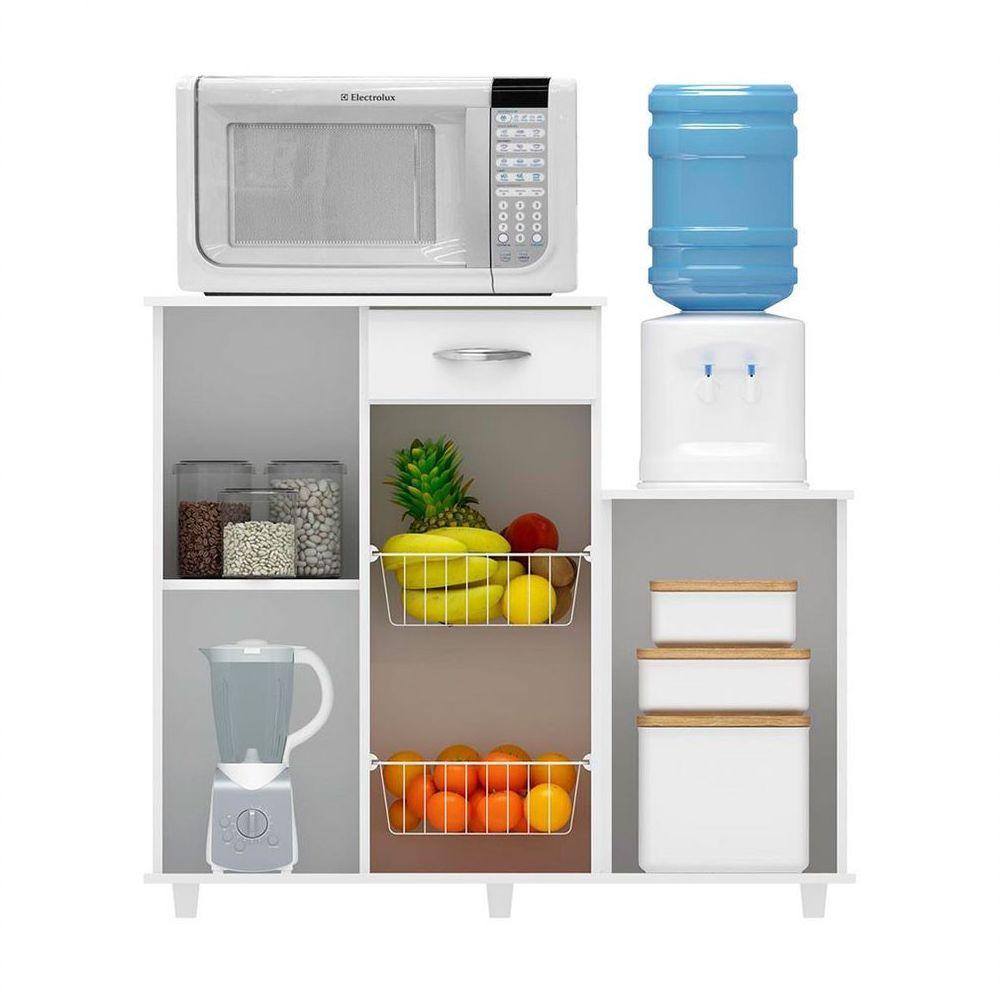 Fruteira Para Cozinha Diva 2 Portas E 1 Gaveta Notável Branco - 1