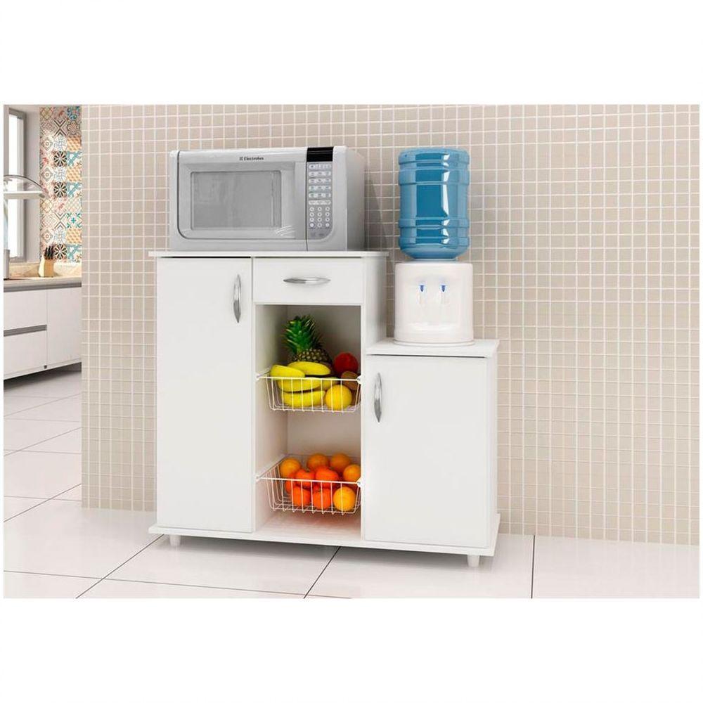 Fruteira Para Cozinha Diva 2 Portas E 1 Gaveta Notável Branco - 3