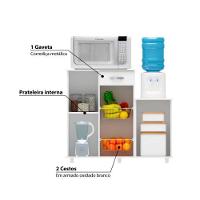 Fruteira Para Cozinha Diva 2 Portas E 1 Gaveta Notável Branco - 2