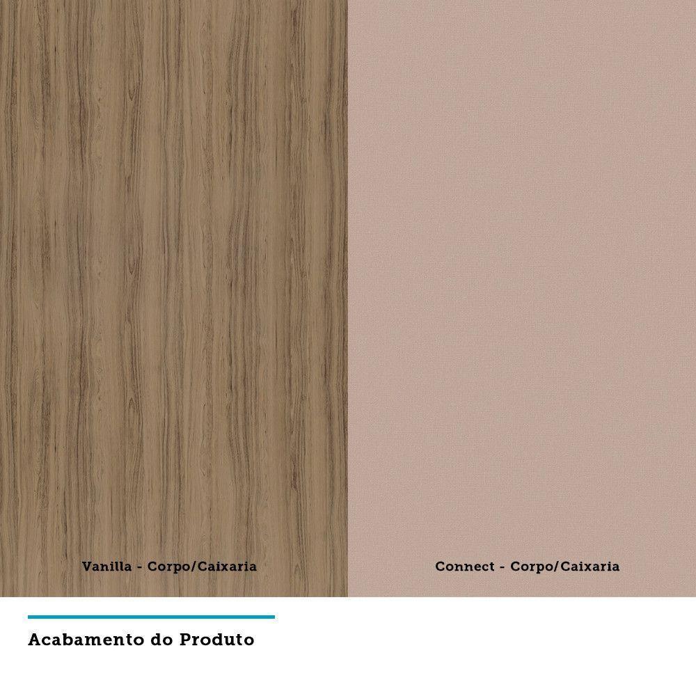 Balcão De Cozinha Com Tampo 80 Cm 2 Gavetões Lari Luciane Móveis Vanilla Com Connect - 5