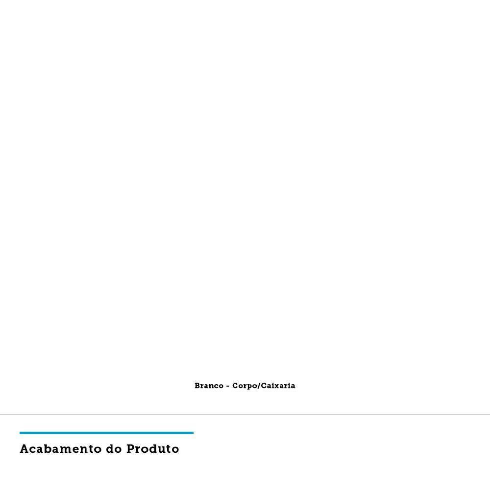 Balcão Sem Tampo 80cm Basculante Com Vidro Reflecta Prata Branco Com Reflecta Prata - 2