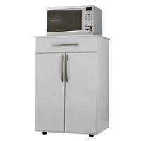 Balcão Multiuso 62Cm 2 Portas 1 Gaveta Flex Juliana Branco/Preto - Ajl Móveis - 1