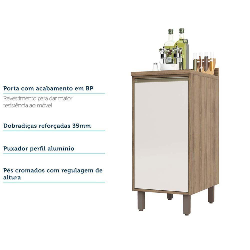 Balcão e Tampo 40 Cm De Abrir 1 Prateleira Mel Vanill e O - 5