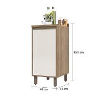 Balcão e Tampo 40 Cm De Abrir 1 Prateleira Mel Vanill e O - 6