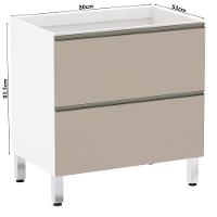 Balcão Sem Tampo 80cm Basculante Branco Com Connect