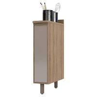 Balcão De Cozinha Com Tampo 20 Cm 1 Porta De Abrir 1 Prateleira Mel Luciane Móveis Vanilla Com Graff - 2