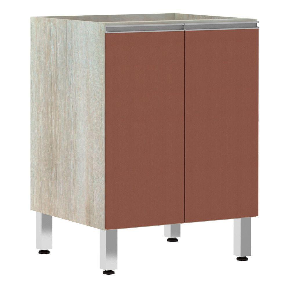 Balcão Sem Tampo 60cm Lis Legno Crem e Gaia - 1