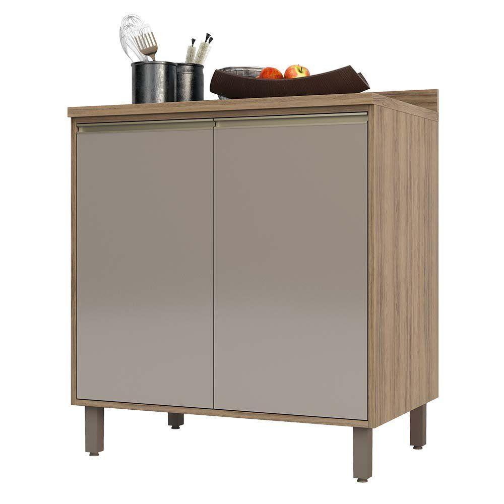 Balcão e Tampo 80 Cm De Abrir 1 Prateleira Mel Vanill e Gra - 1