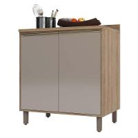 Balcão e Tampo 80 Cm De Abrir 1 Prateleira Mel Vanill e Gra - 1