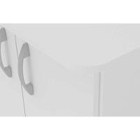 Balcão Multiuso Cozinha Limeira 99 2 Portas c/ Rodízio Branco - Politorno - 11