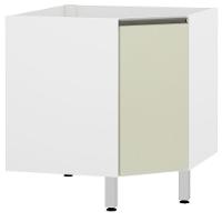 Balcão Sem Tampo Canto Diagonal Branco Com Kashmir - 1