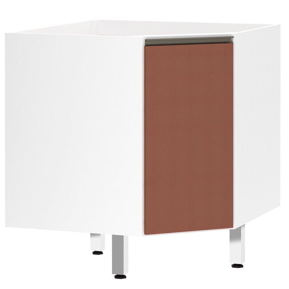 Balcão Sem Tampo Canto Diagonal Branco Com Gaia - 1