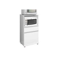 Balcão Multiuso Cozinha ASM142 c/ 1 Porta e 1 Gaveta 62cm Branco - Movelbento - 1