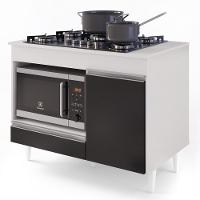 Balcão Multiuso Para Cooktop 4 Bocas Georgia Branco/preto - 5