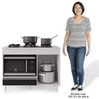 Balcão Multiuso Para Cooktop 4 Bocas Georgia Branco/preto - 9