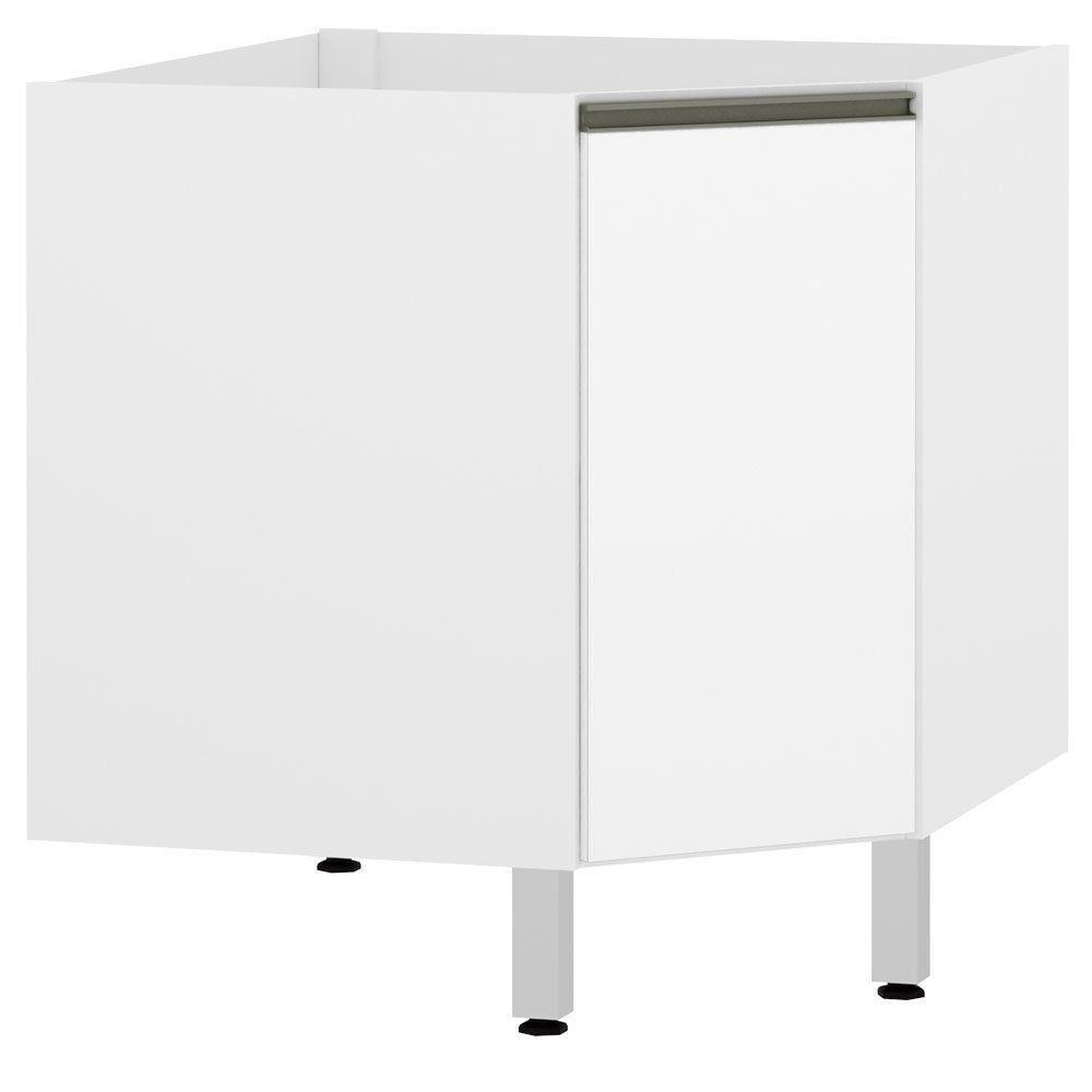 Balcão Sem Tampo Canto Diagonal Branco - 1