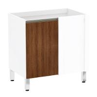 Balcão Sem Tampo Canto Reto 80cm Branco Com - 1