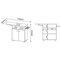 Balcão Com Tábua De Passar 2 Portas Tp3000 Branco - 2