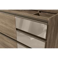 Balcão de Cozinha Maxxi G747 1 Portas e 4 Gavetas c/ Vidro s/ Tampo 120cm Nogal - Kappesberg - 3