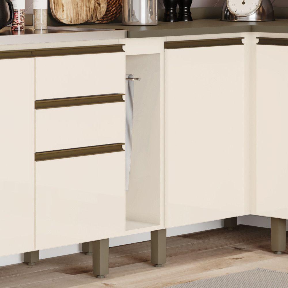 Balcão De Cozinha Porta Toalha 20 Cm Connect Henn Off White - 2