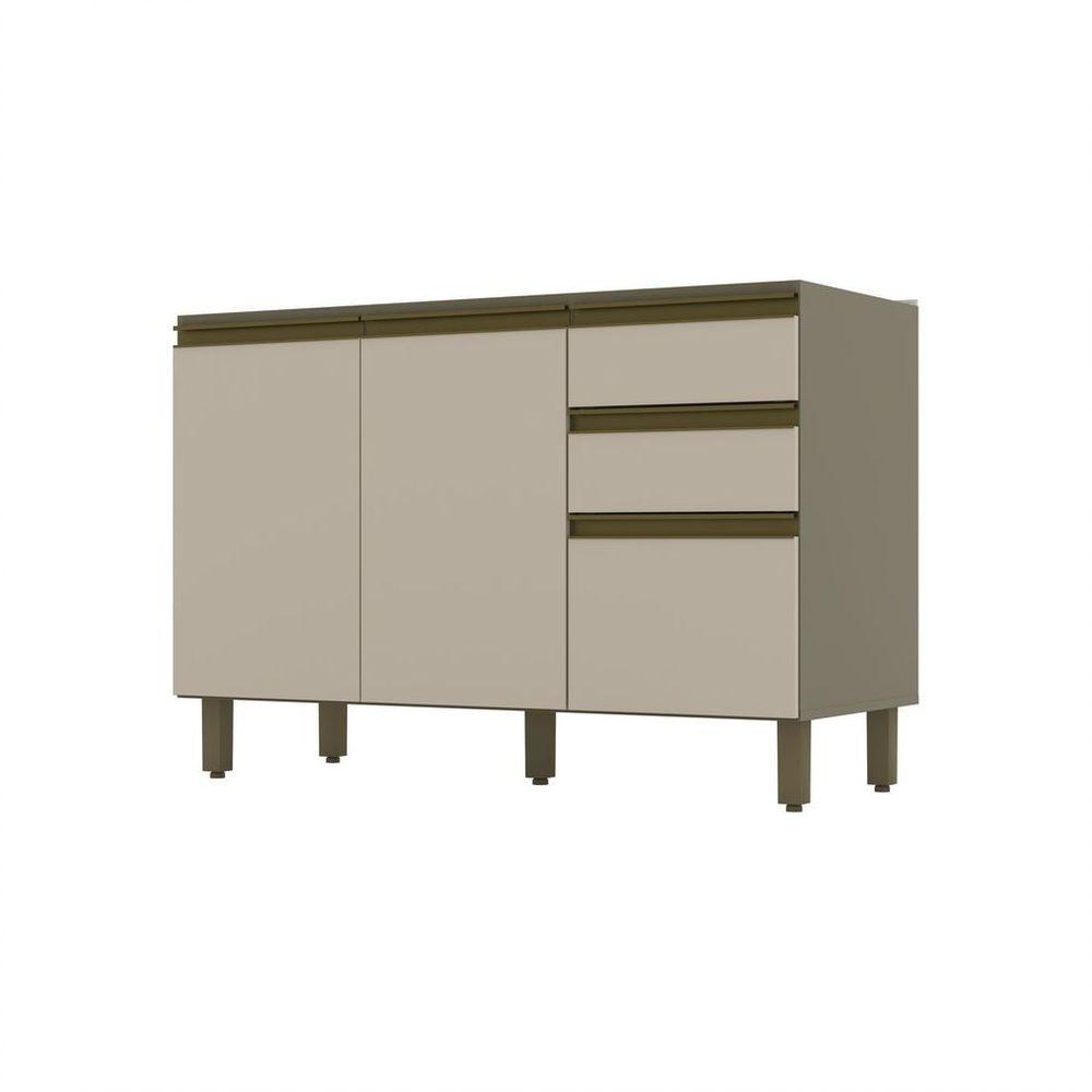 Balcão Pia 03 Portas Connect Henn Duna Com Cristal - 7