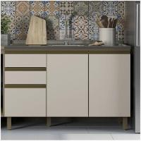 Balcão Pia 03 Portas Connect Henn Duna Com Cristal - 2