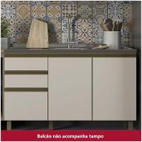 Balcão Pia 03 Portas Connect Henn Duna Com Cristal - 6