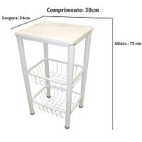 Fruteira Vegas Com Pedra Moura Branca - 2