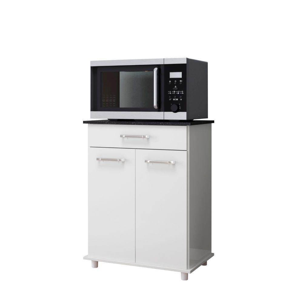 Balcão Multiuso Duplo 2Pts 1 Gvt Branco Isis Nicioli Branco - 1