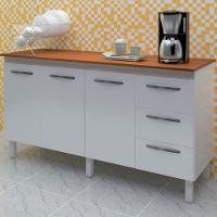 Balcao Com Tampo 150cm 9130x9310 Branco Savana Mobbs Branco Savana - 6