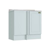 Balcão de Cozinha Modulado  Canto Reto Americana 1Pta c/ Tampo Branco - Henn - 1