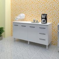 Balcao Com Tampo 160cm 9140x9320 Branco Mobbs Branco - 3