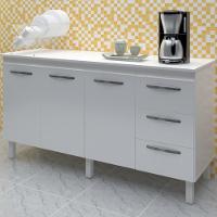 Balcao Com Tampo 160cm 9140x9320 Branco Mobbs Branco - 5