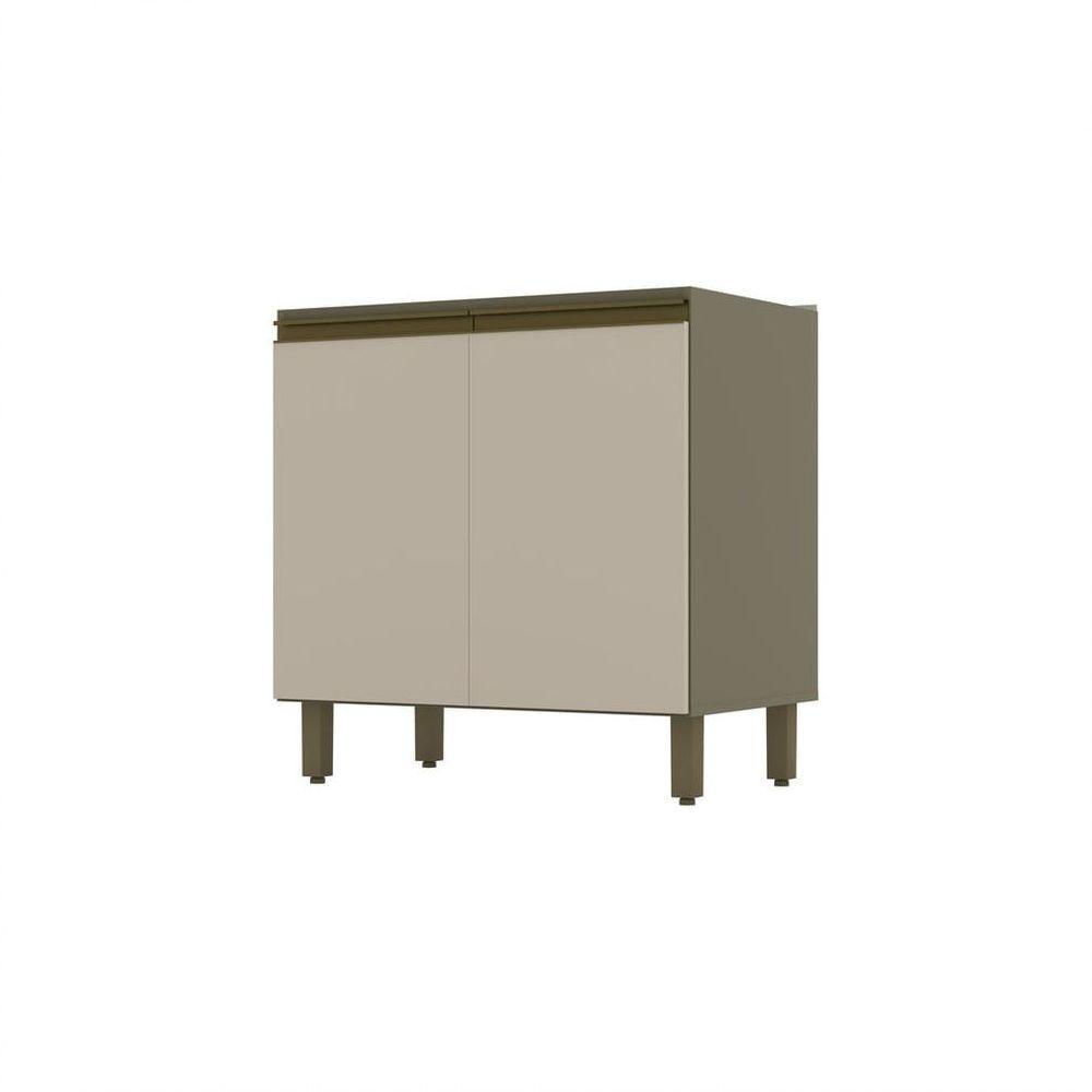 Balcão 02 Portas 80 Cm Connect Henn Duna Com Cristal - 1