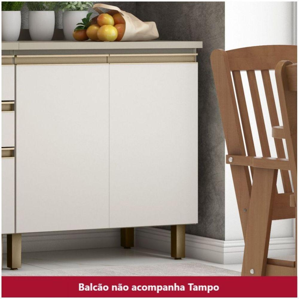 Balcão 02 Portas 80 Cm Connect Henn Duna Com Cristal - 5