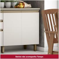 Balcão 02 Portas 80 Cm Connect Henn Duna Com Cristal - 5