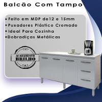 Balcao Com Tampo 150cm 9130x9310 Branco Mobbs Branco - 7