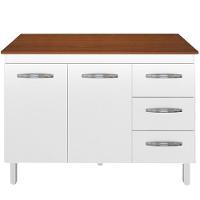 Balcao Com Tampo 120cm 9110x9300 Branco Savana Mobbs Branco Savana - 1