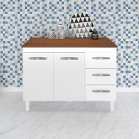 Balcao Com Tampo 120cm 9110x9300 Branco Savana Mobbs Branco Savana