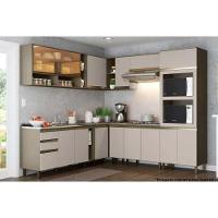 Gabinete de Cozinha Modulado Balcão Connect 1 Porta s/ Tampo Duna/Cristal - Henn - 3