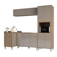 Cozinha 5 Pçs C/Armário Balcões Mel Vanilla C/Graff - 6