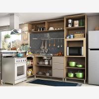 Cozinha 5 Pçs C/Armário Balcões Mel Vanilla C/Graff - 7