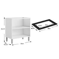 Balcão de Cozinha p/ Cooktop Evidence 7174 2 Portas 80cm Branco - Bertolini - 2