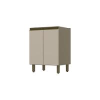 Balcão De Cozinha 60 Cm 2 Portas Connect Henn Duna Com Cristal - 1