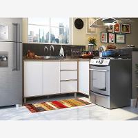 Cozinha 2 Pçs C/Aéreo Balcão E Balcão Mel Vanilla C/Branco - 2